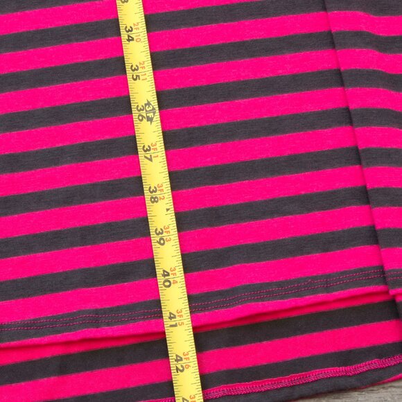 Pink and Gray Stripe Maxi Skirt, Size: XL - Picture 4 of 8